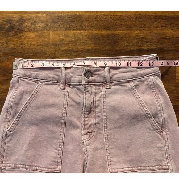 American Eagle Women’s 2 28 x 30 Skater Jean Straight Wide Leg Relaxed Fit Baggy - Picture 10 of 14